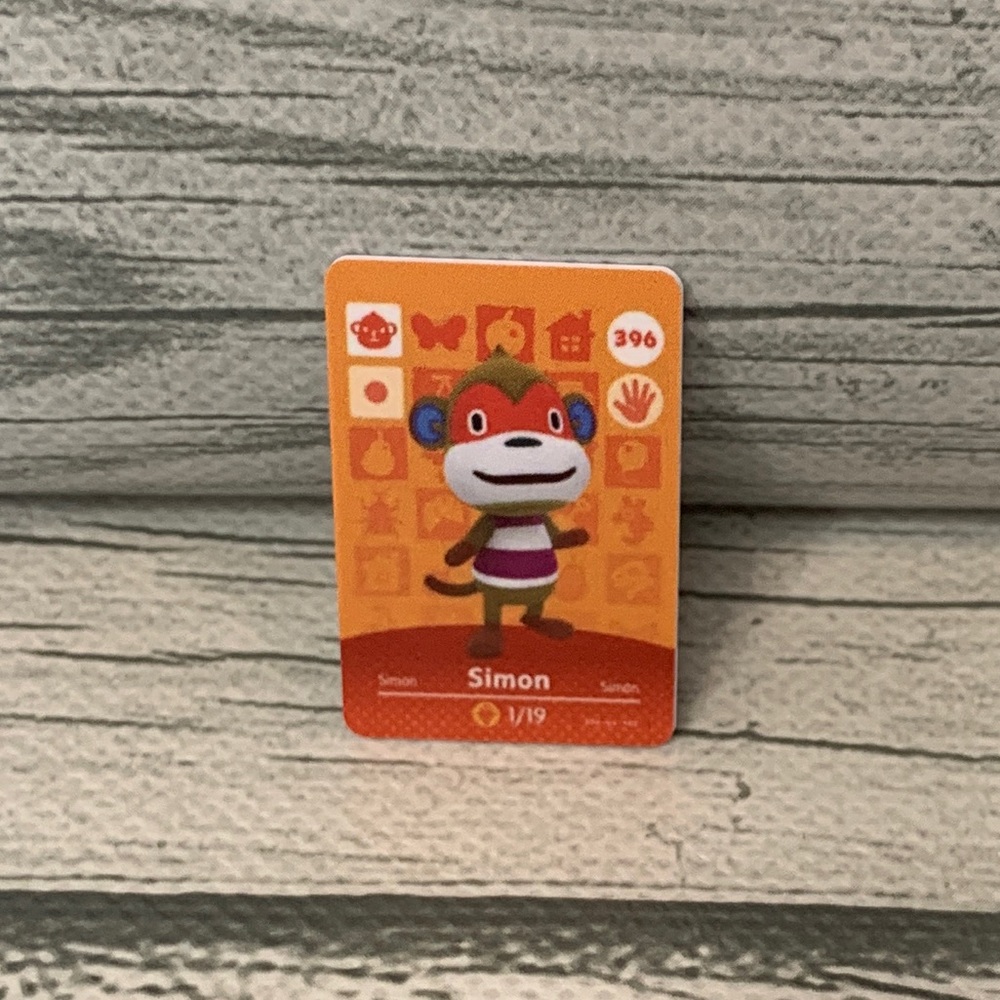 Animal Crossing Amiibo Simon Mini NFC Card #396 Scan In Villager ACNH Switch